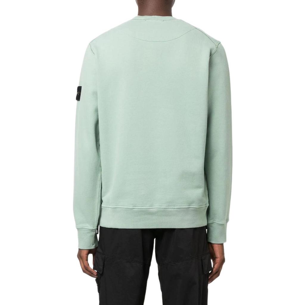 Stone Island Logo Patch Sweatshirt Green Men Tops 771563020-V0055