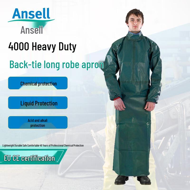 Ansell 4000 Chemical Protection Gown M