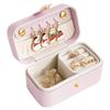 Mini Faux Leather Jewelry Portable Box Multiple Compartments Jewelry Case Mini Travel Jewelry Display Collection Rings Holder