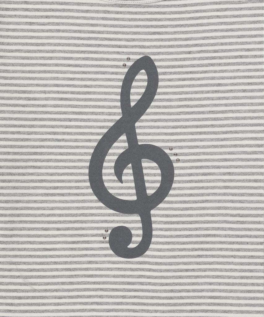 BAUF Melody Boat Neck 3/4 T-Shirt [Stripe Gray]