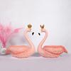 1Pcs Kreative Harz Handwerk Veranda Hause Lagerung Ornamente Flamingo Dekoration Lagerung Box