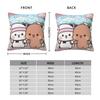 Cartoon Bubu Dudu Pillowcase Double-Sided Printing Polyester Cushion Cover Decorative Bear Cute Pillow Case Cover Home Square