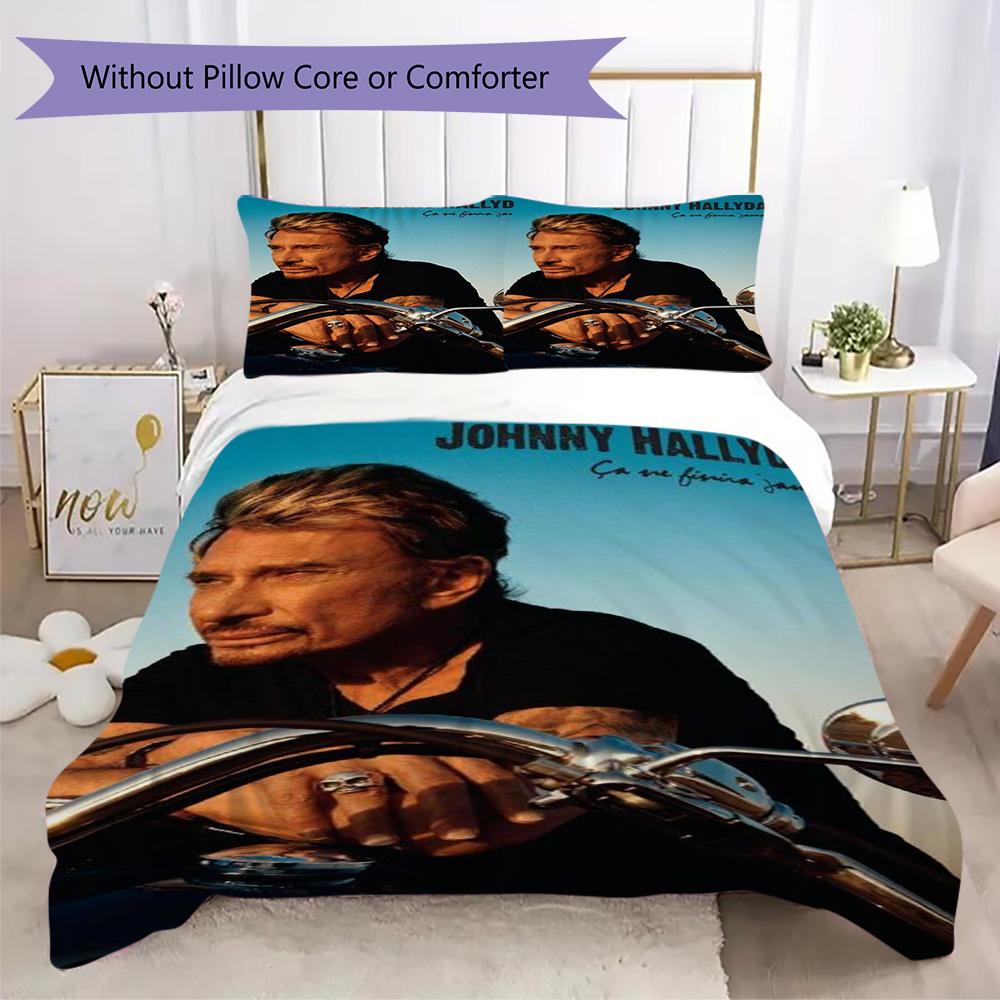 French legendary rock singer and actor Johnny Hallyday provides comfortable bedding covers and pillowcases for home use (without core) K25