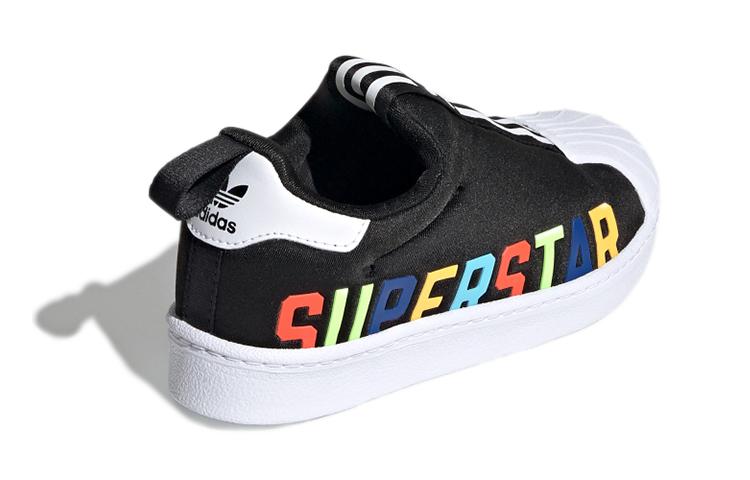 Adidas Originals Superstar Collection 360 X C Low top Skateboard Shoes Black White Children Aged 3 7 Years Old FV7230