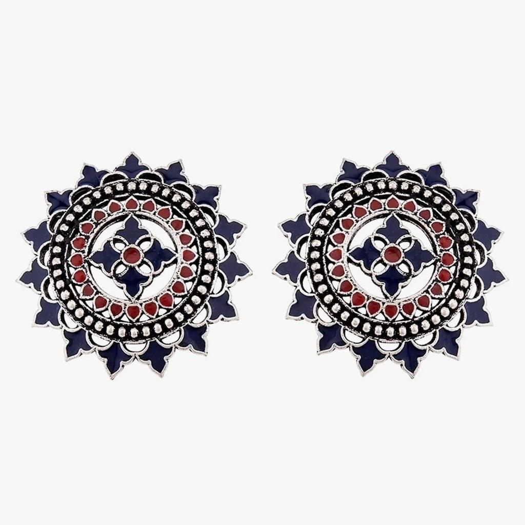 Boucle d'oreille oxydée en argent et laiton pour femmes et filles, collection exclusive élégante et tendance, produit 100 % respectueux de la peau pour boucle d'oreille