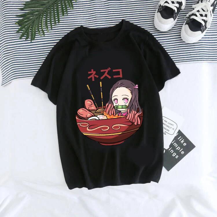 Unisex's T-Shirt Kaus Grafis Anime Demon Slayer Uniseks Tanjirou Kamado Kaus Wanita Kimetsu Kaus Wanito Printed Harajuku T-shirt