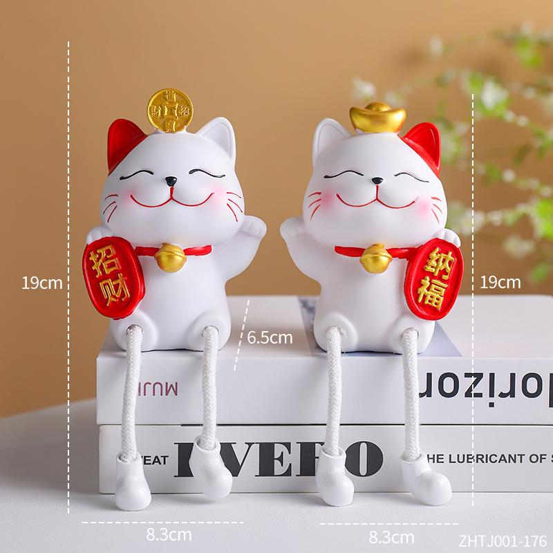 

2Pcs: Креативная милая кукла-подвеска в виде кошки, привлекающей богатство, украшение для дома, гостиной, офиса, настольное украшение