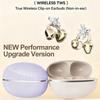 Sports Bluetooth 5.4 Headphones Wireless Ear-clip Earbuds Intelligent Noise Cancellation Earphones Butterfly Diamond Buckle Decor