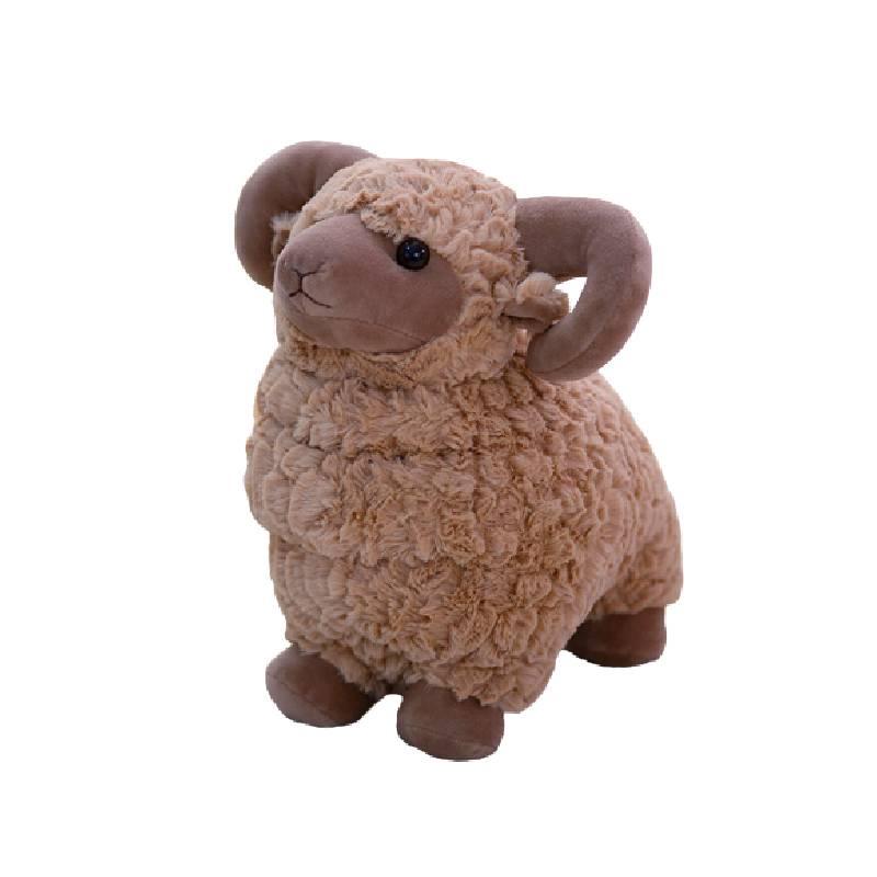 

Adorable Sheep And Goat Plush Toy For Good Luck And Fun 35 коричневий