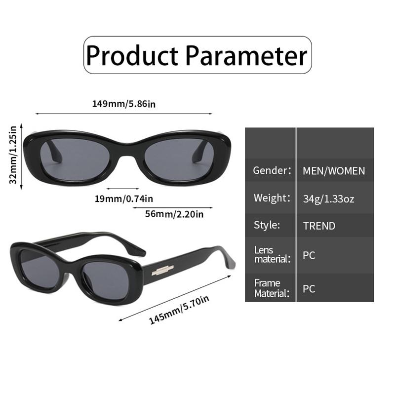 Occhiali da Sole Ovali Vintage con Montatura Piccola Moda Uomo Donna Marca di Lusso Designer Punk Occhiali da Sole Protezione UV400