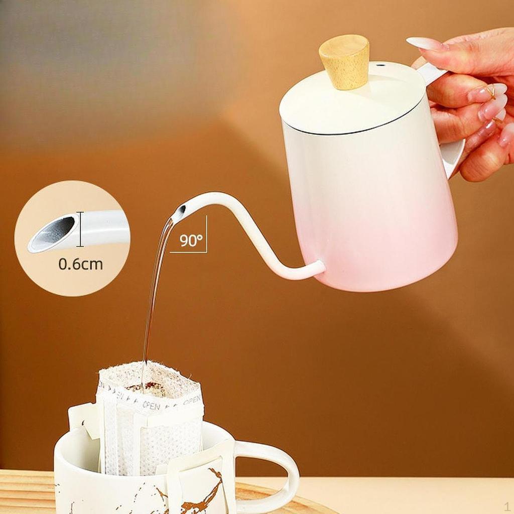 600 Ml Coffee Kettle with Stainless Steel Spout