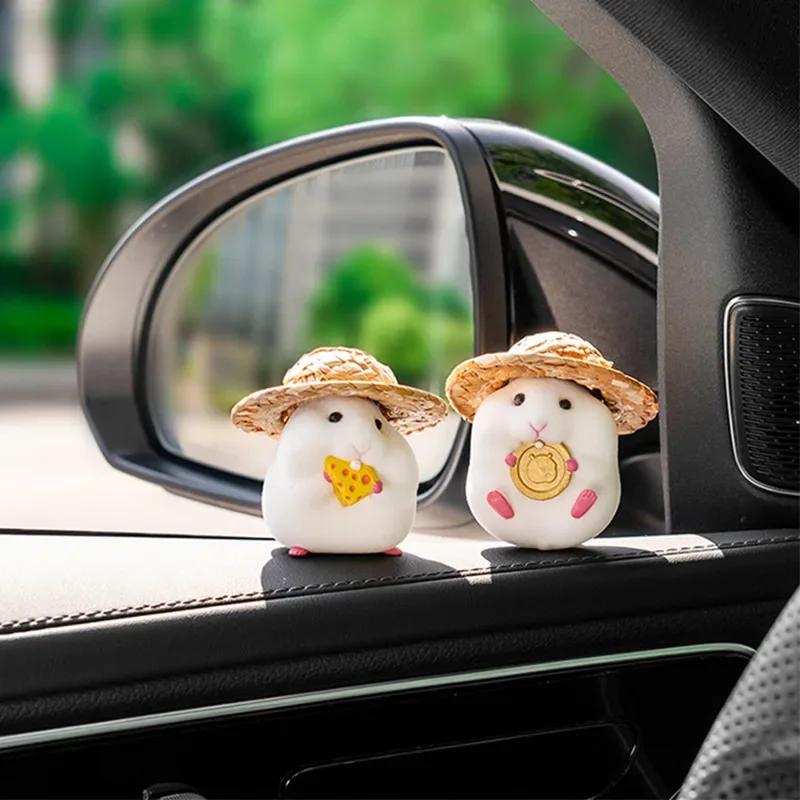 Foodie Hamster Blind Box Fantasy Creation Cute Plush Doll Machine Car Decoration Car Straw Hat Small Hamster Car Decoration
