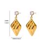 New fashion earrings, earrings, exquisite light luxury, high-end painting oil square commuter candy color