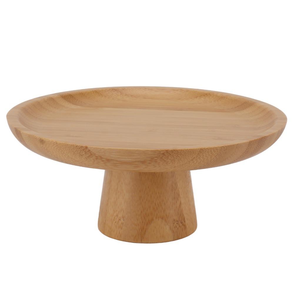 Wooden Cake Stand Smooth Dessert Holder Space Saving Display Platter Fruit Arrangement