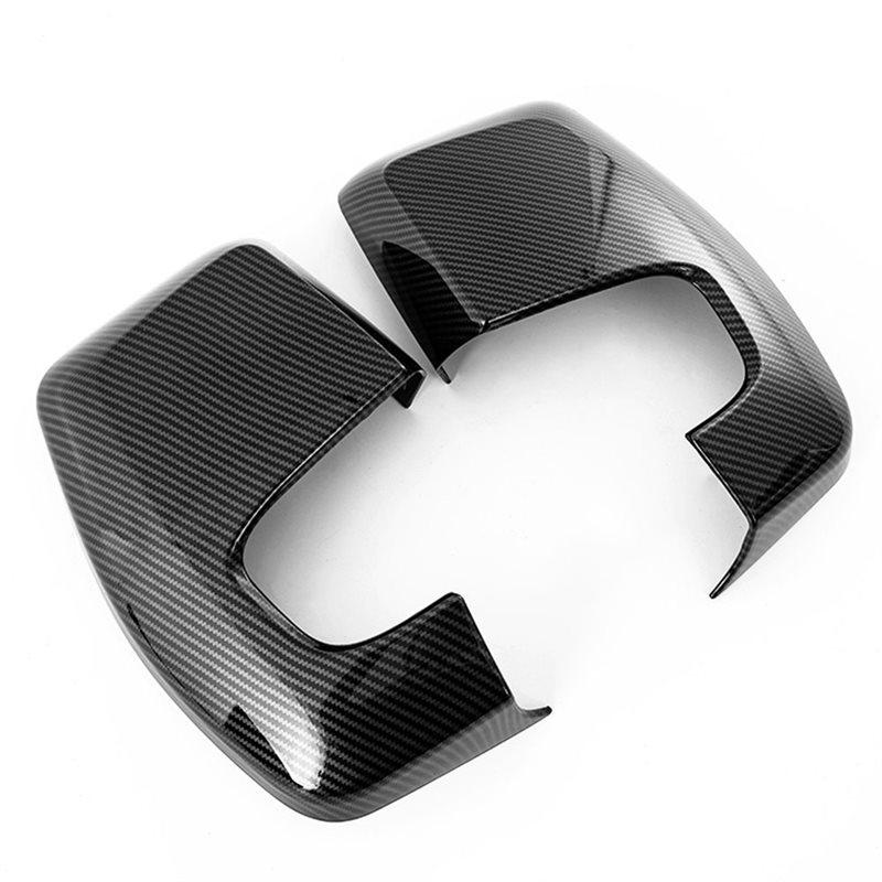 Carbon Fiber Look Side Mirror Covers For Ford Transit Tourneo  2012- Rearview Mirror Caps Carbon Fiber Color