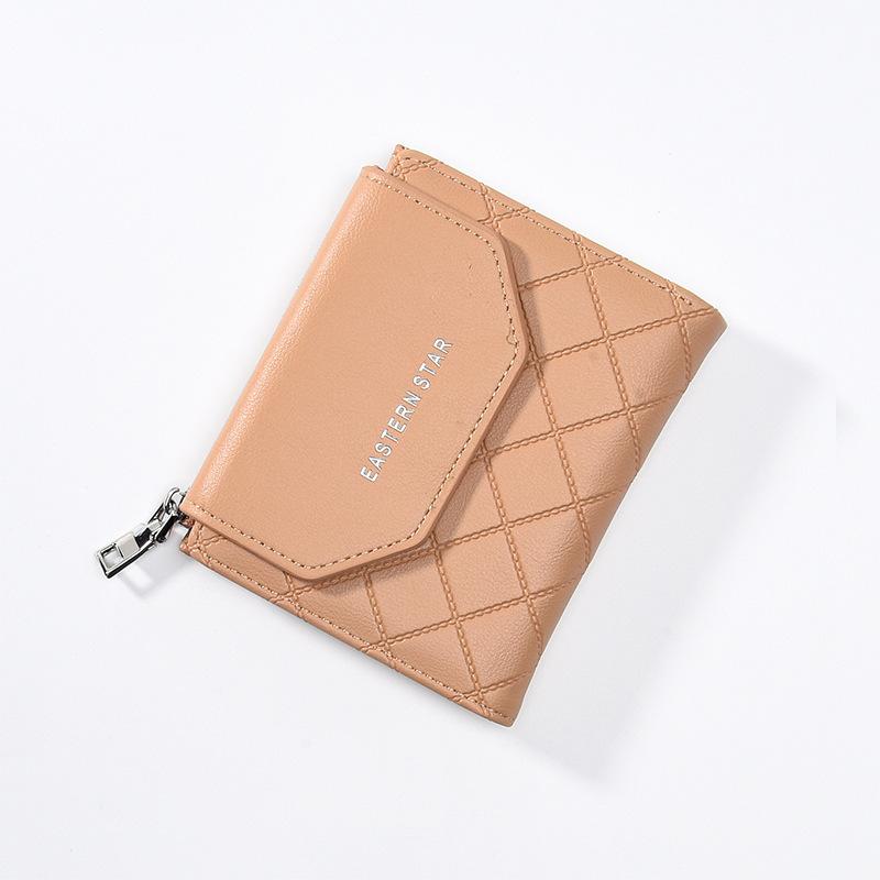 

Новый многофункциональный кошелек женский кардхолдер кошелек для мелочи женский тонкий модный ромбовидный короткий женский кошелек тренд хаки