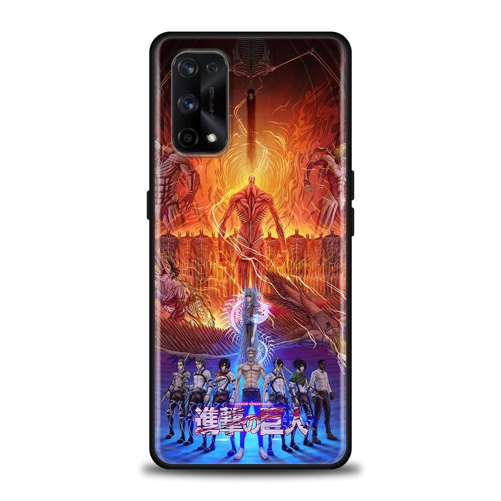 Anime Attack On Titan Eren Yeager Case For Realme C21Y C21 C25 C20 C15 C12 C11 C1 GT Master Neo Neo2 5G Capa Silicone Soft Cases