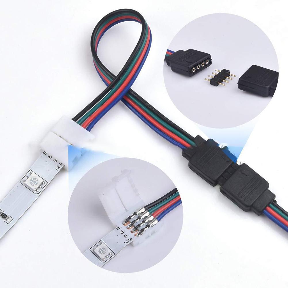 95pcs 5050 LED Strip Connector Kit with T Shaped L Shaped Strip Jumpers LED Strip Accessory Light Wire Connection