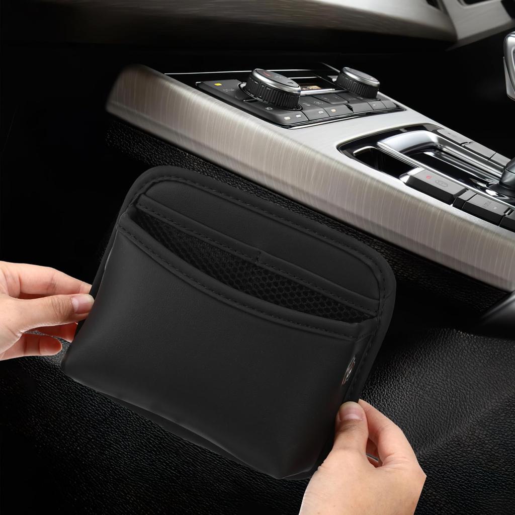 LEDMOMO Autoaufbewahrung Seitenaufbewahrung Multifunktionales Auto PU für Handy und Kleine Autoaufbewahrung Auto Zubehör Tasche, Beutel, Organizer, Leder, Handys, Schlüssel,