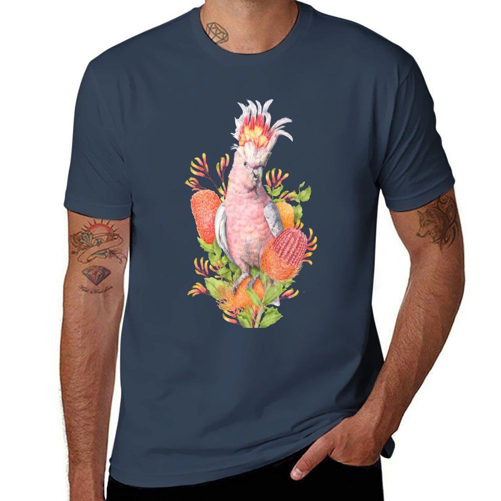 Major Mitchells Cockatoo TShirt Basic Tee Shirt for Everyday Outfit S