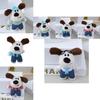 Adorable Plush Dog Keychain For Couples Cute Cartoon Dog Bag Charm