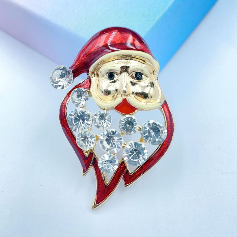 Fumaiide Christmas Santa Claus Brooch Pin Set