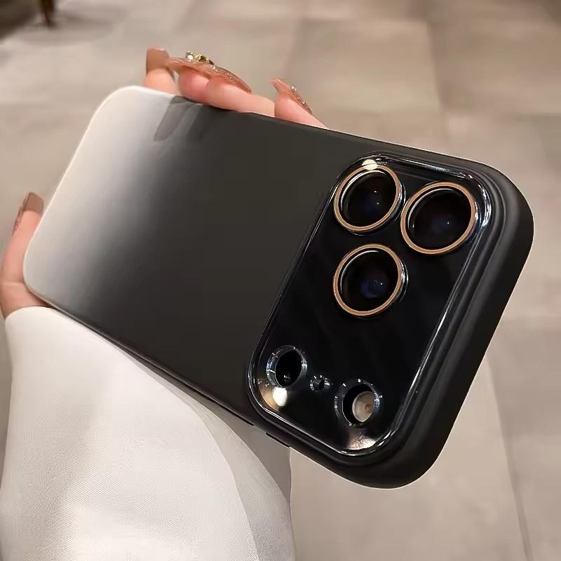 

Большой чехол с градиентом конфетного цвета для iPhone 17 16 15 14 Pro Max 13 12 Air Plus Жидкий силикон Ударопрочная задняя крышка iPhone 17 Pro Max