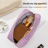 Plush Makeup Bags With Handle Soft Travel Cosmetic Storage Bag Portable Love Print Organizer Pencil Case Cute Clutch Pouch