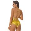 Womens Latin Dance Costume Sparkling Sequins Fringed Leotard with Elegant Cross Back Bodysuit Design