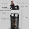 600ml/21OZ Termisk kaffemugg med sugrör Dubbelväggig isolerad Sublimering Tumlare Läckagesäker Vattentermos Bärbar Kaffekopp