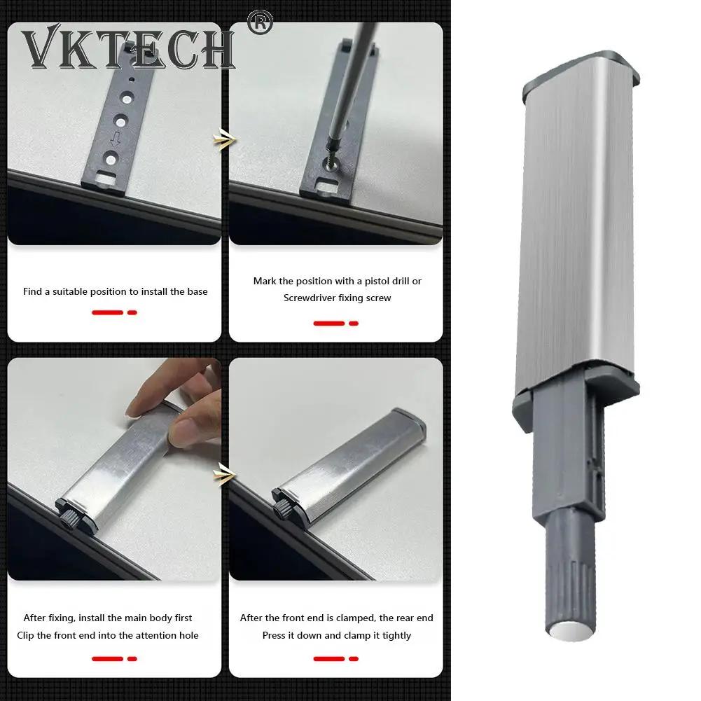 10pcs Door Stopper Cabinet Catches Stainless Steel Push To Open Touch Damper Buffers Soft Quiet Closer Magnetic Hardware Drawers