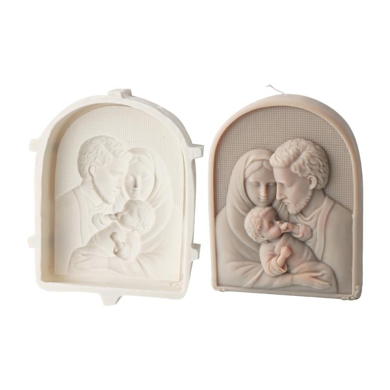 Büyük 3D Mum Kalıbı Aromaterapi Süsleme Yapımı Kalıbı Esnek Silikon Kalıp Meditasyon Ev Dekorasyonu El Sanatları için