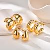 Set Jewelry for Women,Irregular Geometric Oval Earrings,Three-Piece Set C-Shaped Drop Earrings,Fashion Party Accessories Gift