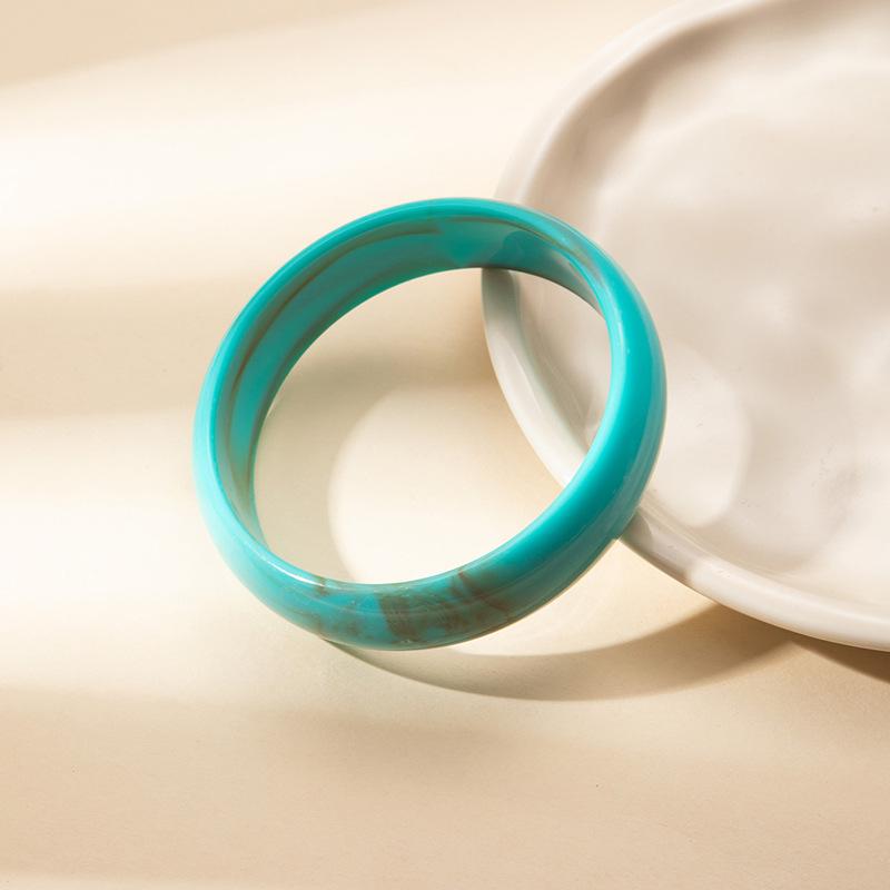 Color Smudged Acrylic Round Bracelet Fashion Commuting Simple Personality Bracelet Design Sense Jewelry