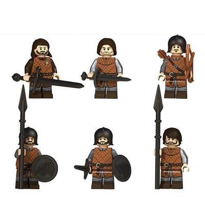 Kolekce-Středověká minifigurka Meč Pěchota Lučištník Stavební blok Hračky