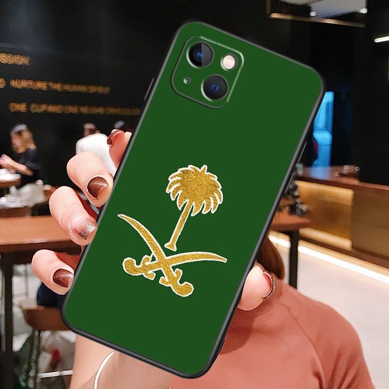 Saudi Arabia Flag Phone Case For iPhone 16 Pro Max 15 14 13 12 11 Pro Max Plus 12 13 Mini XR 16e Funda Cover