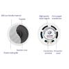 Genuine Marine 5.25" 80W IP66 Waterproof Marine Speakers White ABS Plastic High-Quality Sound for Motorcycle Boat Thalassa