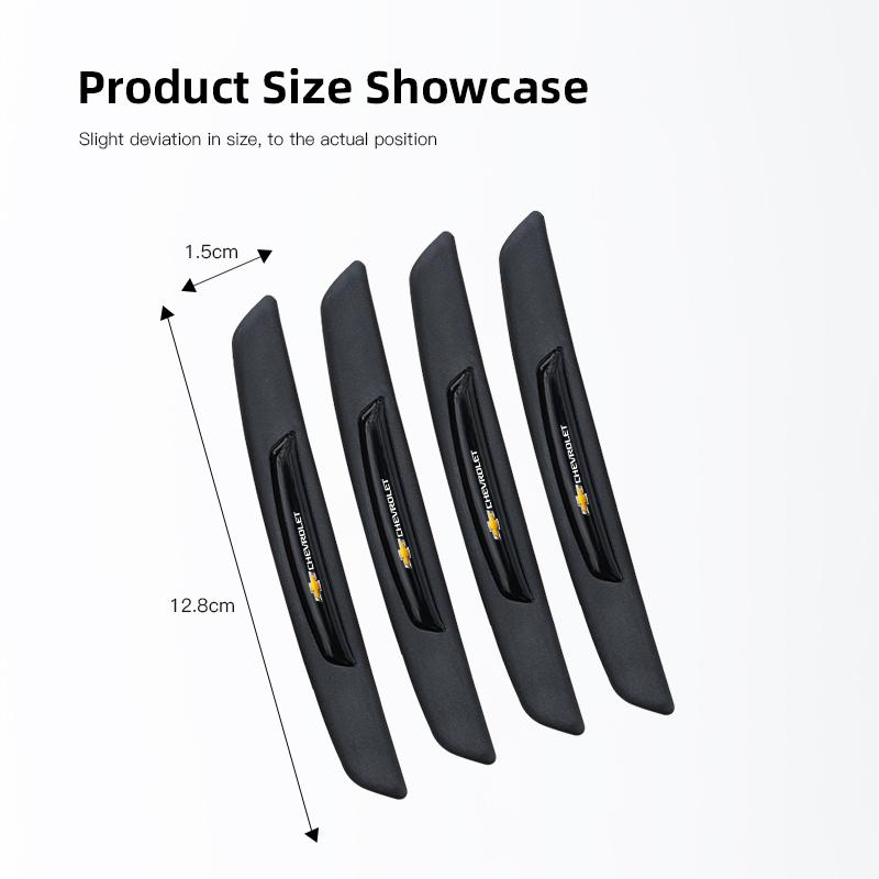 4Pcs Car Logo Anti-collision Strip Door Edge Protective Sticker For Chevrolet Corvette Montana TrailBlazer Silverado Traverse SS
