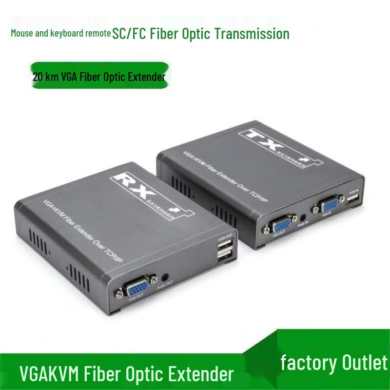 VGA Fiber Optic Extender with KVM
