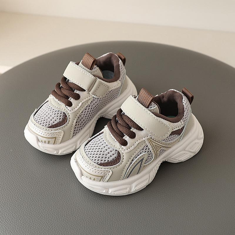 

Fashion 2025 Spring Autumn New Boys Kids Sport Shoes Girl Baby Toddler Mesh Breathable Casual Running Shoes Soft Soled Children Sneakers 30 хаки