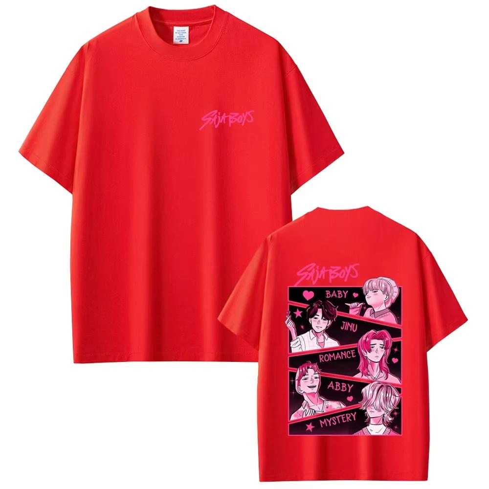 Anime K-pop Demon Hunters Rumi Mira Zpey Film Grafica Maglietta Uomo Donna Harajuku Alta Qualità Oversize Cotone Streetwear
