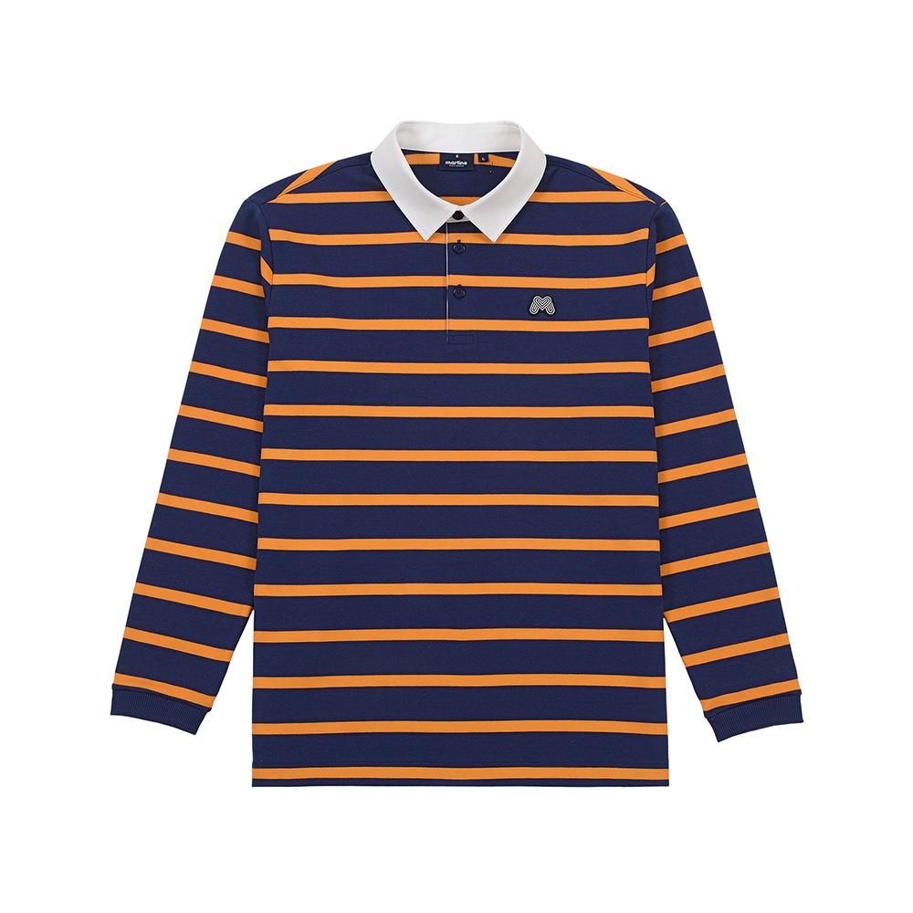 MARTINE GOLF Stripe Collar T-Shirts_Navy (Men)