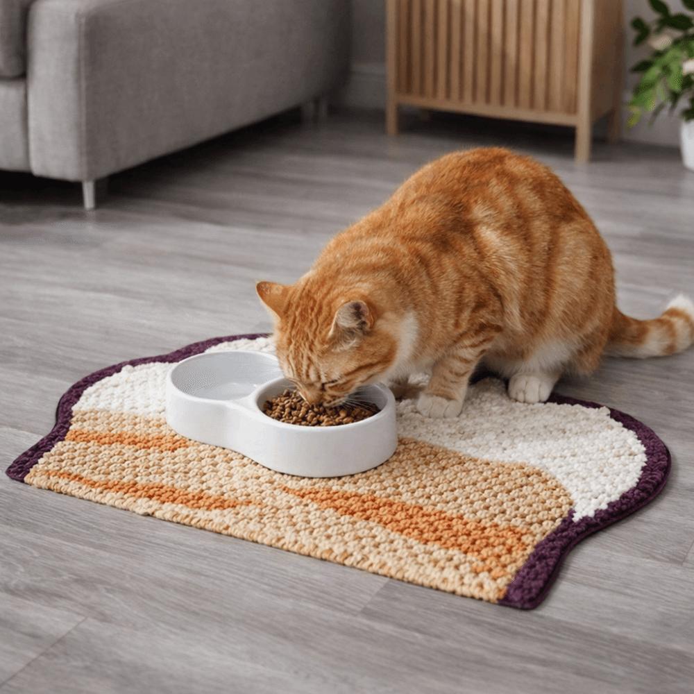 Anti-Slip Pet Feeding Mat Wear Resistant Cat Dining Mat Doormat Dog Drinking Pad  Outdoor