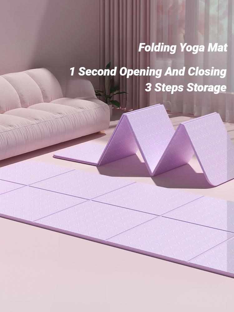 Foldable Yoga Mat Mute Eco Friendly Folding Travel Fitness Exercise Double Sided Non-Slip For Pilates & Floor Workouts Dance