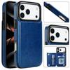 Double Buckle with Card Holder Solid Color PU Leather Cover for IPhone 17 Air 16E 16 Pro Max 15 14 Plus 13 12 11 8 7 6 Case