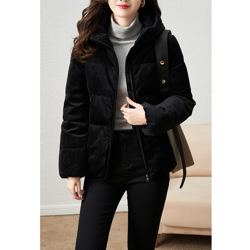 

Зимняя женская мода утолщенный дизайн нишевый пуховик XL чёрный