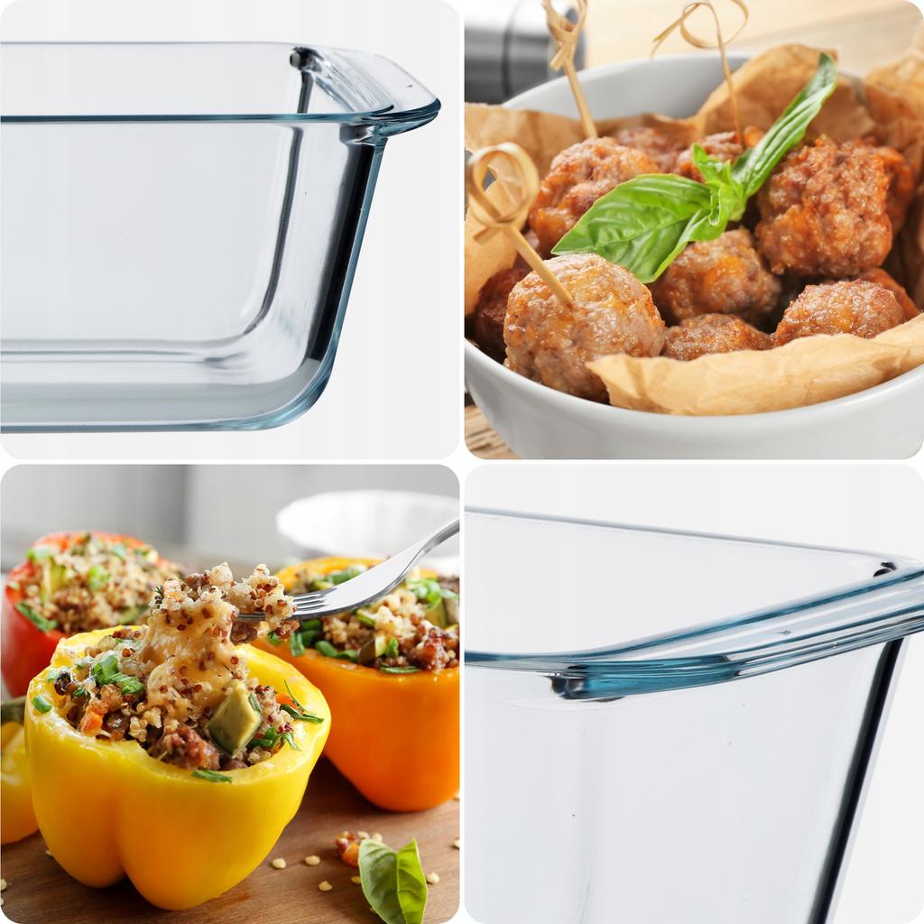 KADAX Szklana Forma Do Pieczenia Chleba Keksówka 28cm Naczynie Żaroodporne