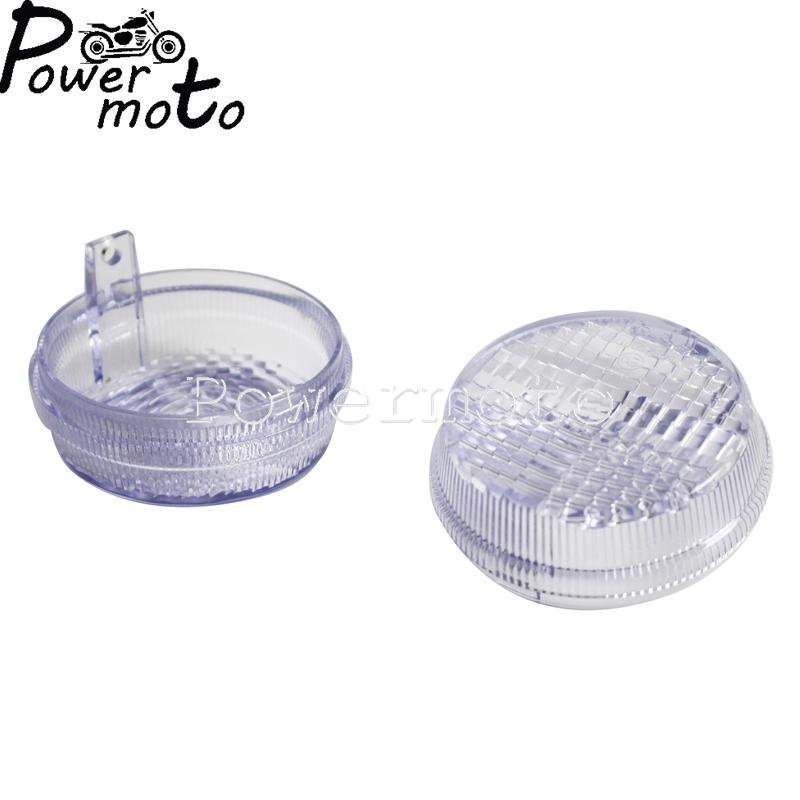 2/4 Universal Front & Rear Turn Signal Lens 2.75" Indicator Lense Cover For Honda Kawasaki Cruisers VTX VN Vulcan 1300 1600 1800