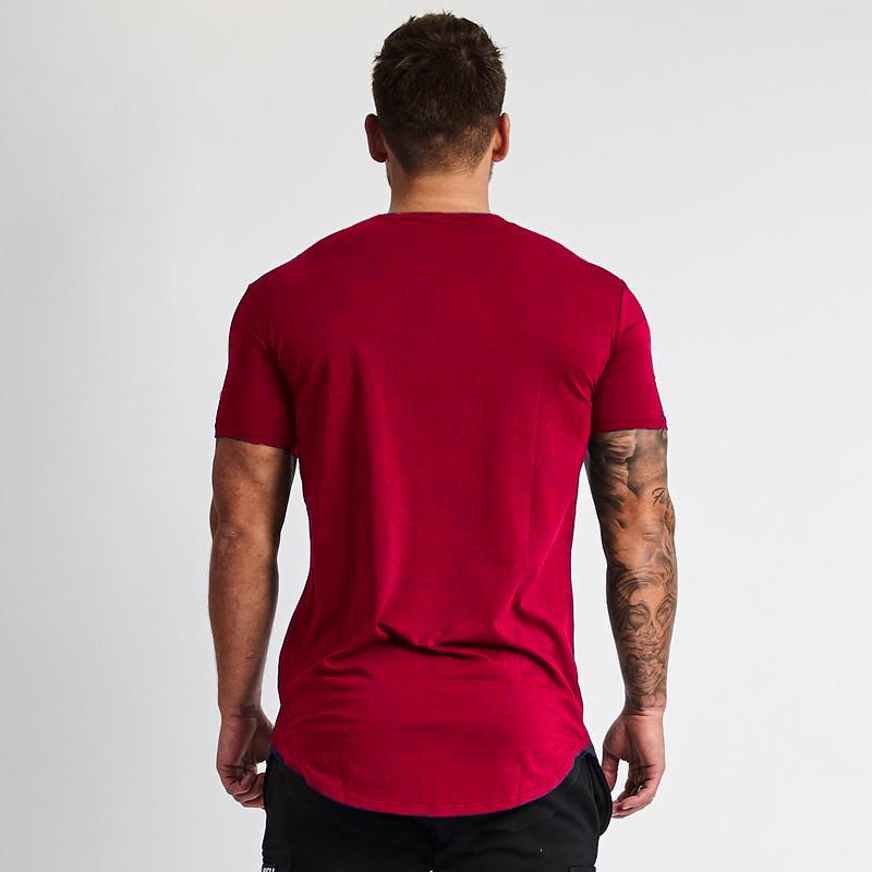 Muscleguys Mens Bodybuilding Slim Fit T-Shirts Summer Cotton Breahtbale Short Sleeve Shirts Gym Fitness Running Sportswear Casual Clothing