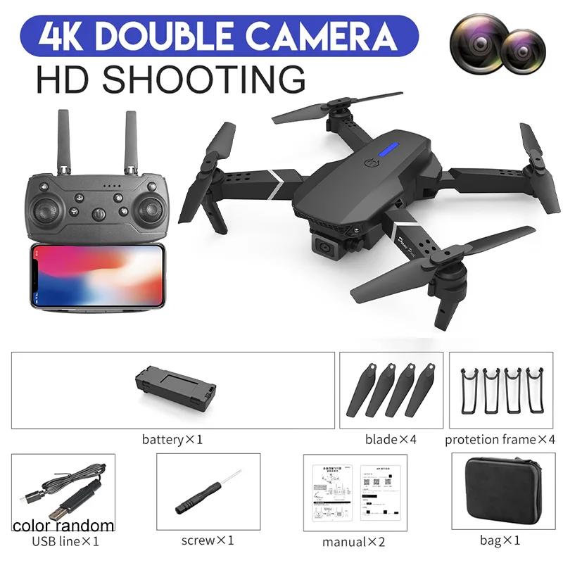 2025 E88Pro RC Drone 4K Professinal With 3 Battery 1080P Wide Angle HD Camera Foldable Helicopter WIFI FPV Height Hold Gift Toy